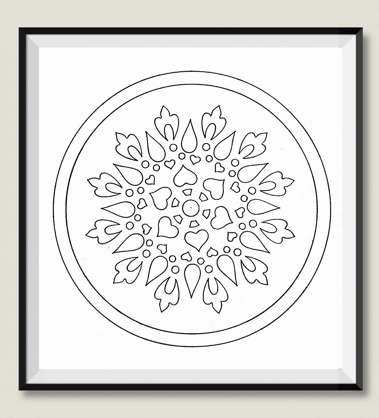 小朵的原创手绘曼陀罗,取名《青灯》          从此青灯伴古佛,不负