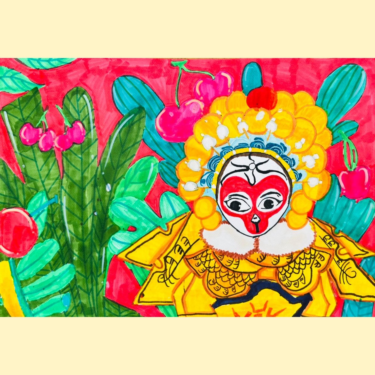 儿童京剧人物画