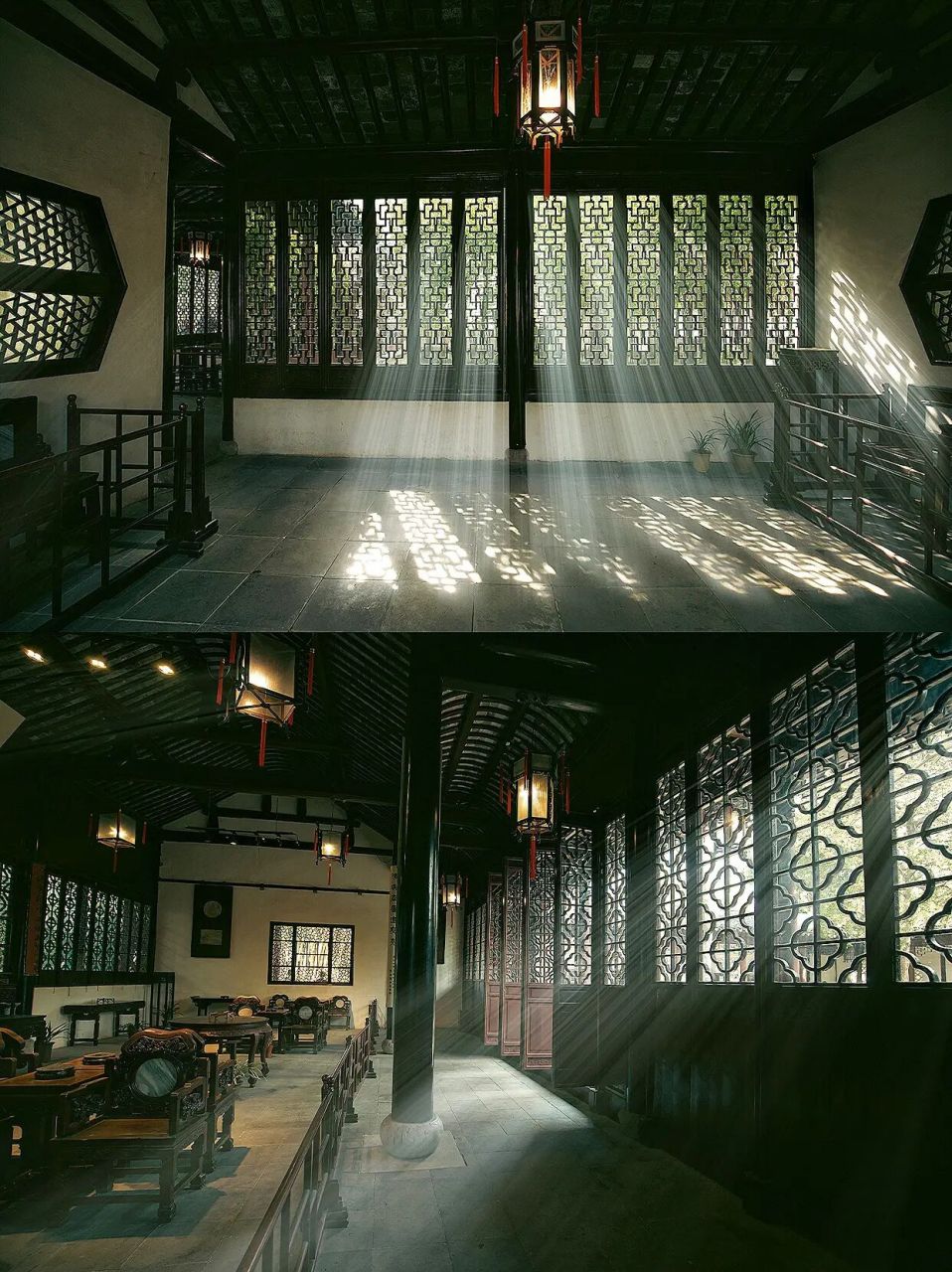 苏州园林 |上窗写影几竿竹,叶叶风前作态殊. 📷摄于:沧浪亭 	 通风