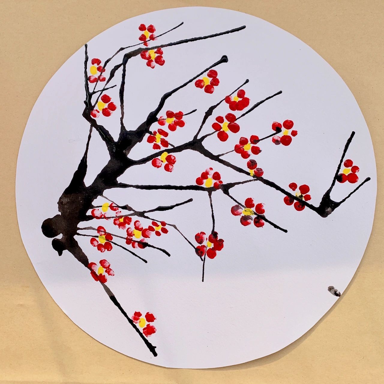 小班吹画,手指点画《梅花》 78157815 活动名称:美术《梅花》