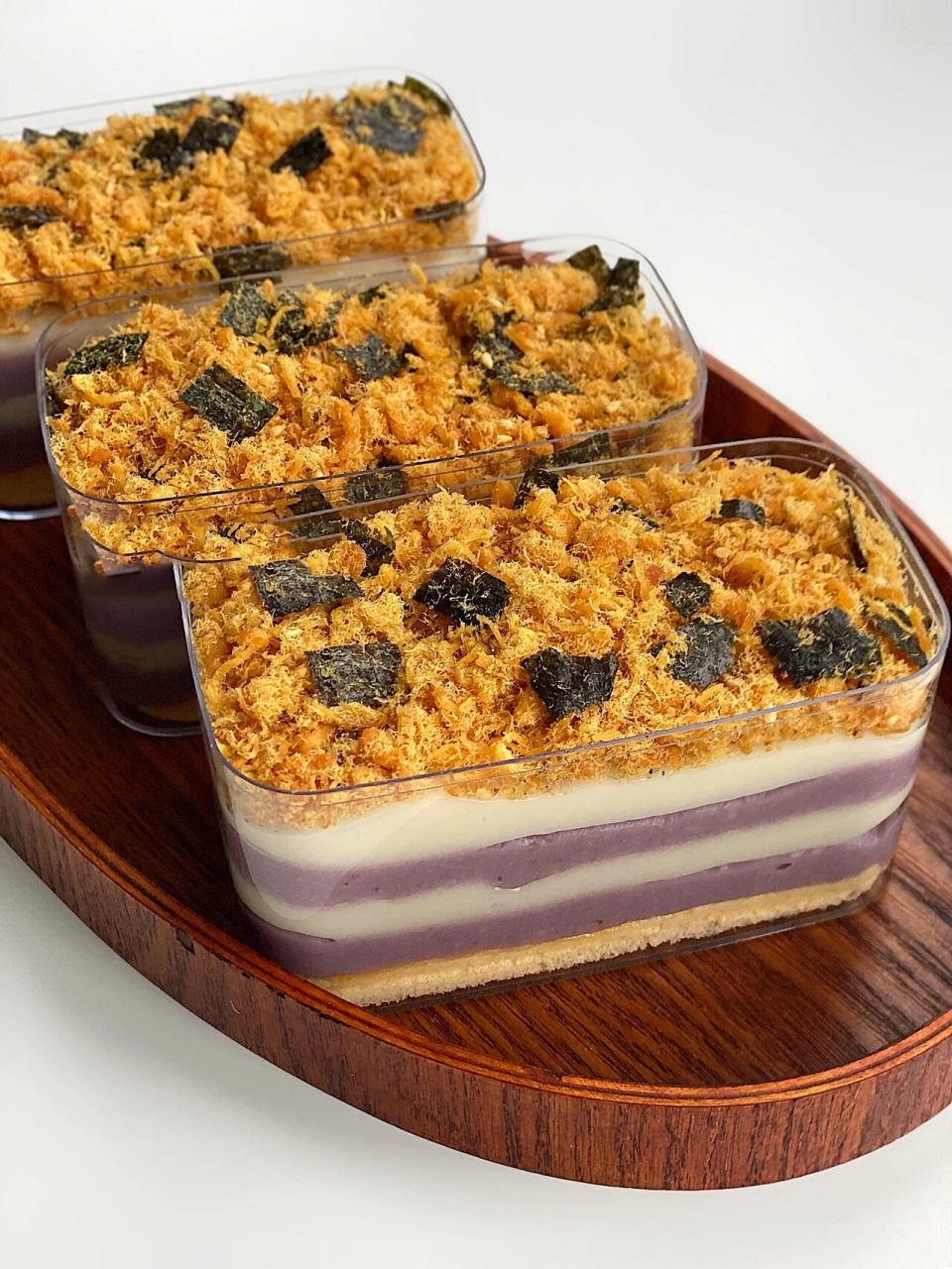 homemade92芋泥麻薯肉松盒子蛋糕90 喜欢的食物都组合在一起了