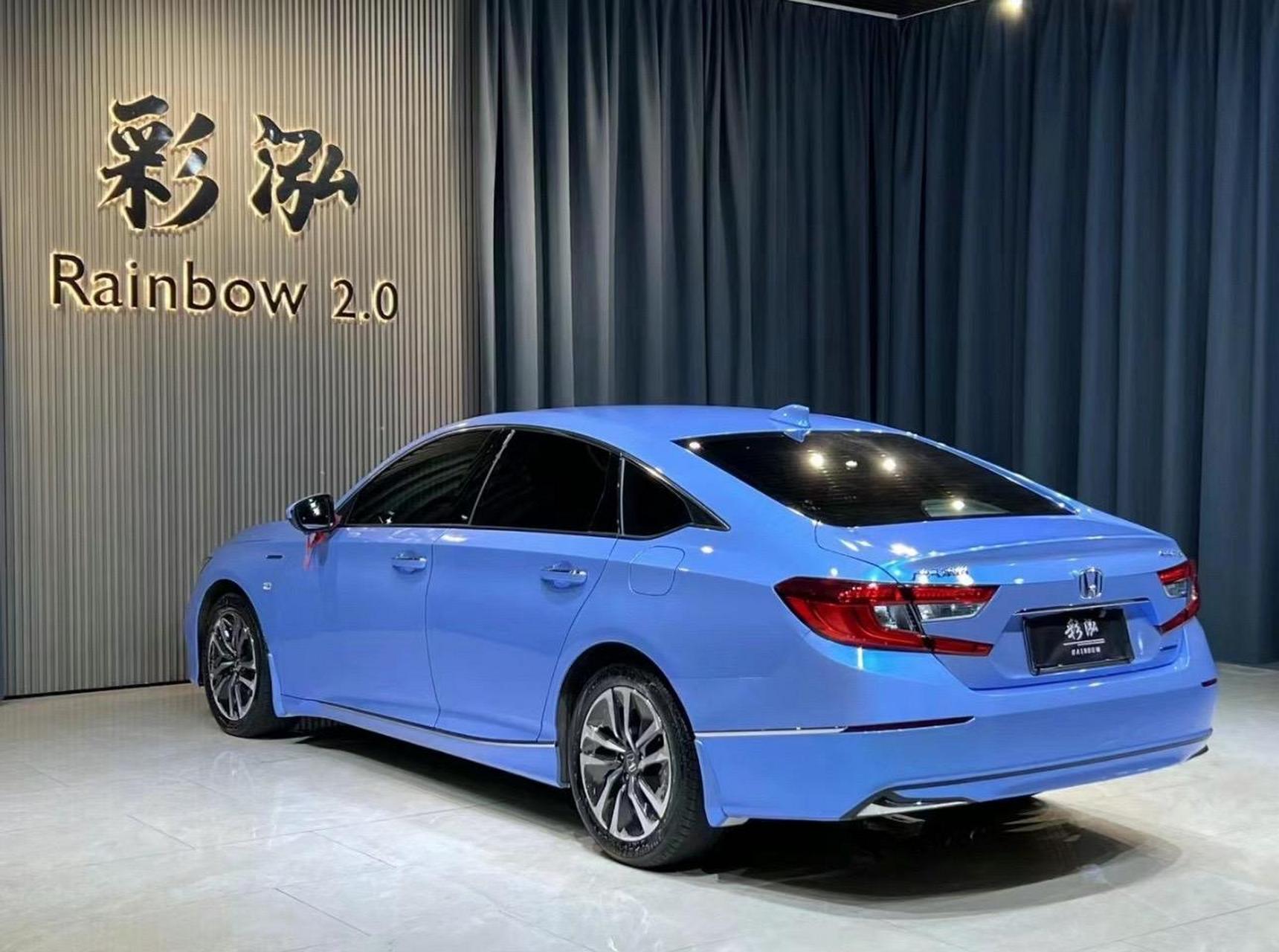 十代雅阁改色双色梦幻糖果蓝.