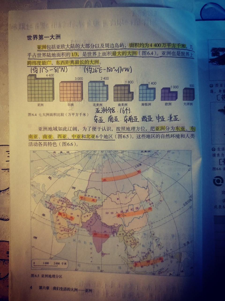 七年级下册人教版地理笔记