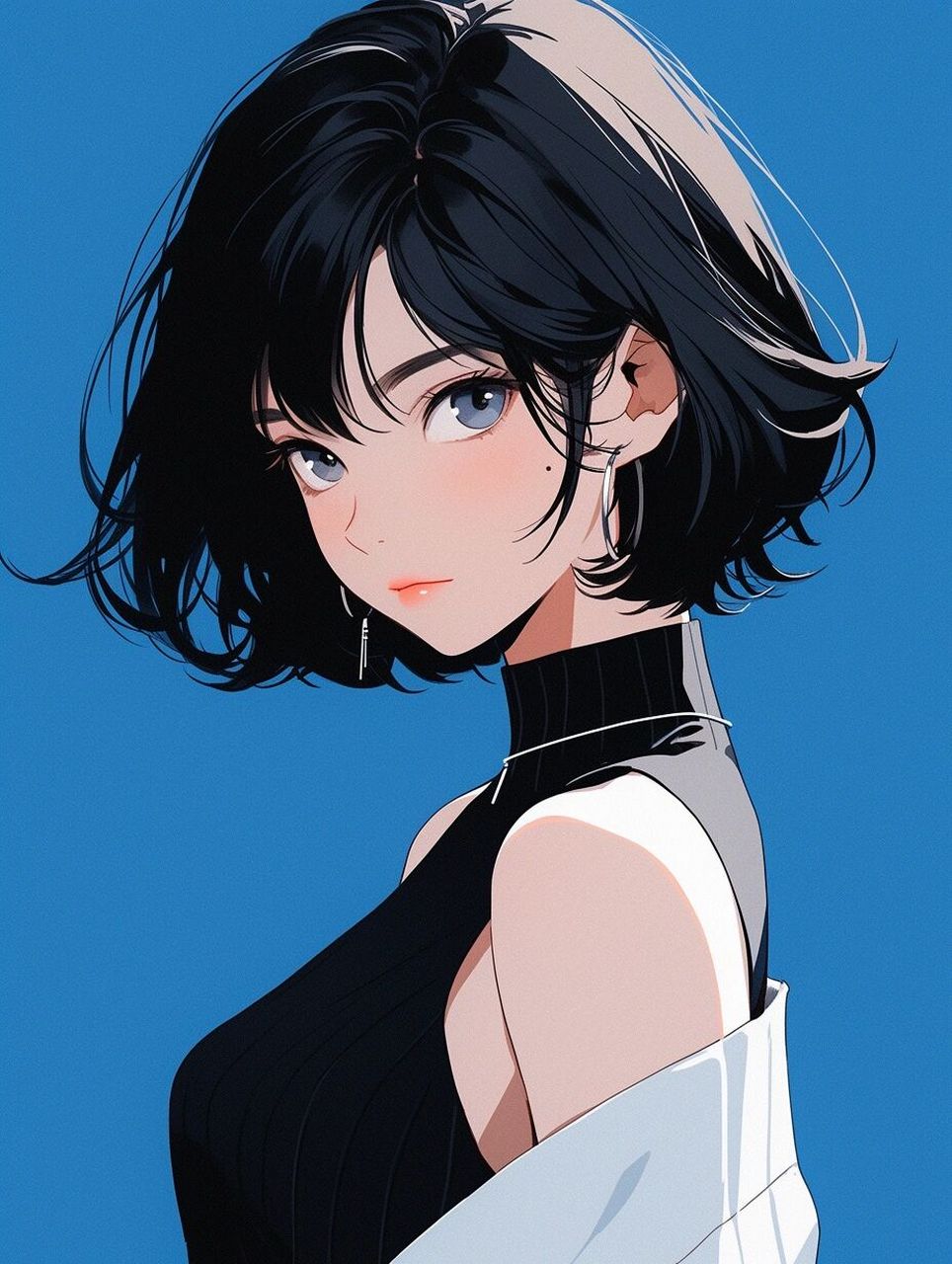 女生头像 | 极简·短发小姐姐