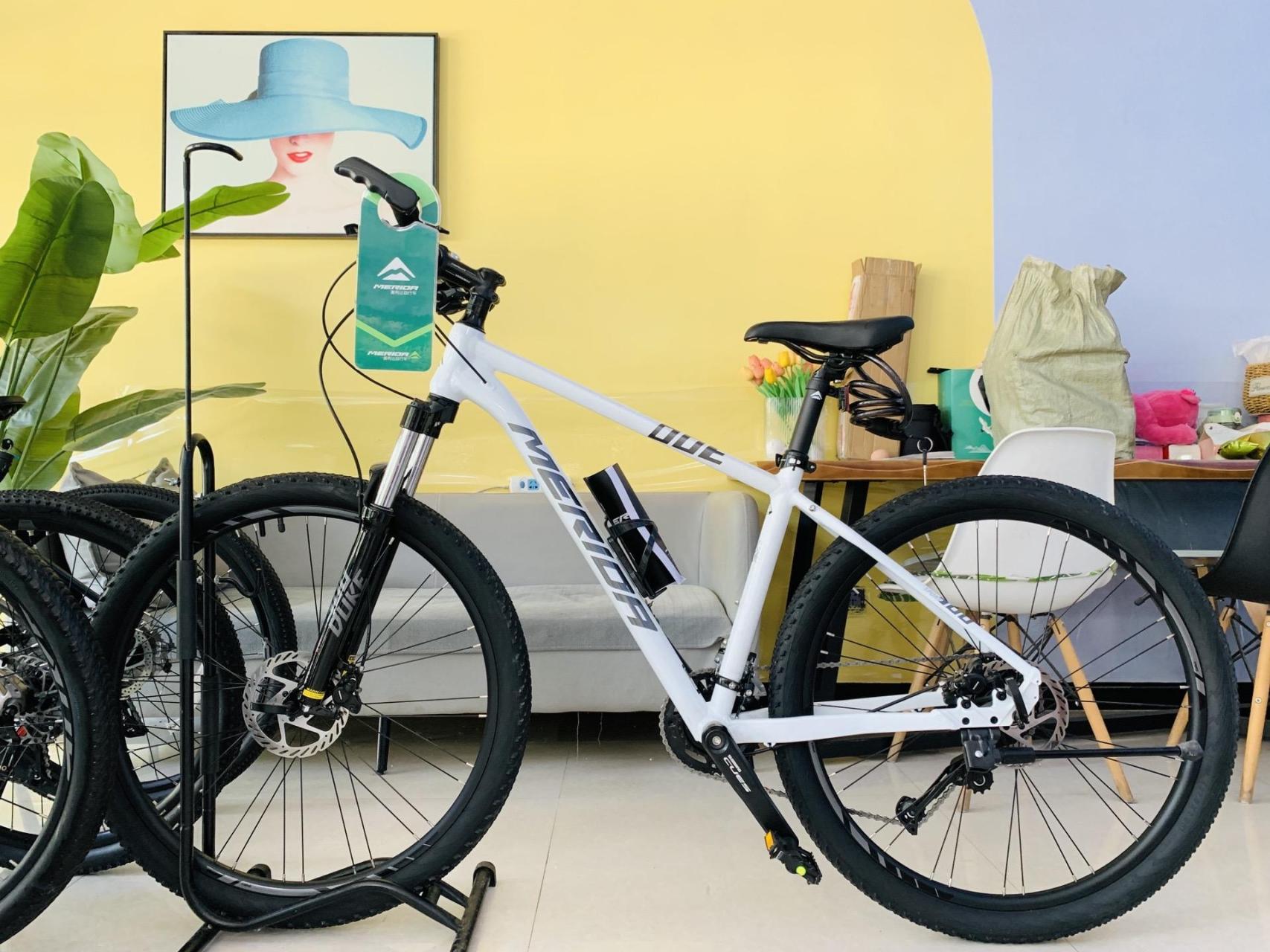 最新到24款,美利达公爵300s,17寸铝合金车架,雪山白配色,18速禧玛诺