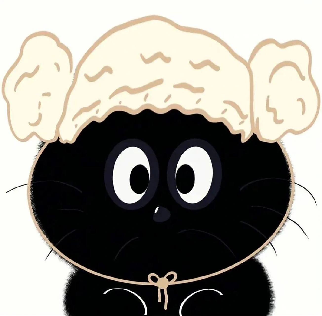 可爱小黑猫头像 可以和闺蜜一起用哦,可爱小黑猫