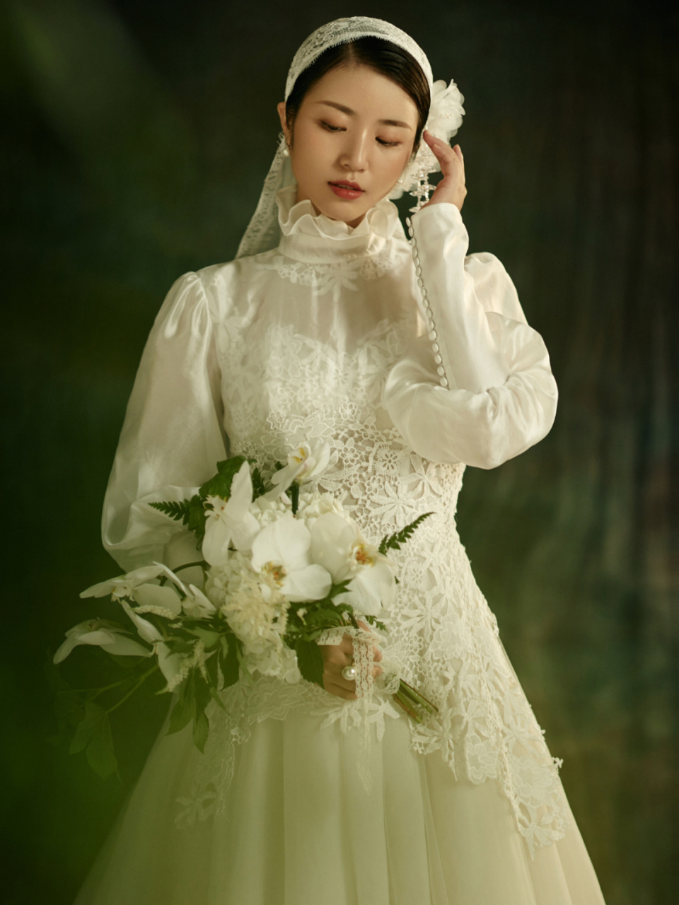 蕾丝头纱 摩登 蕾丝头纱 94949494 	 92复古风婚纱照,经受