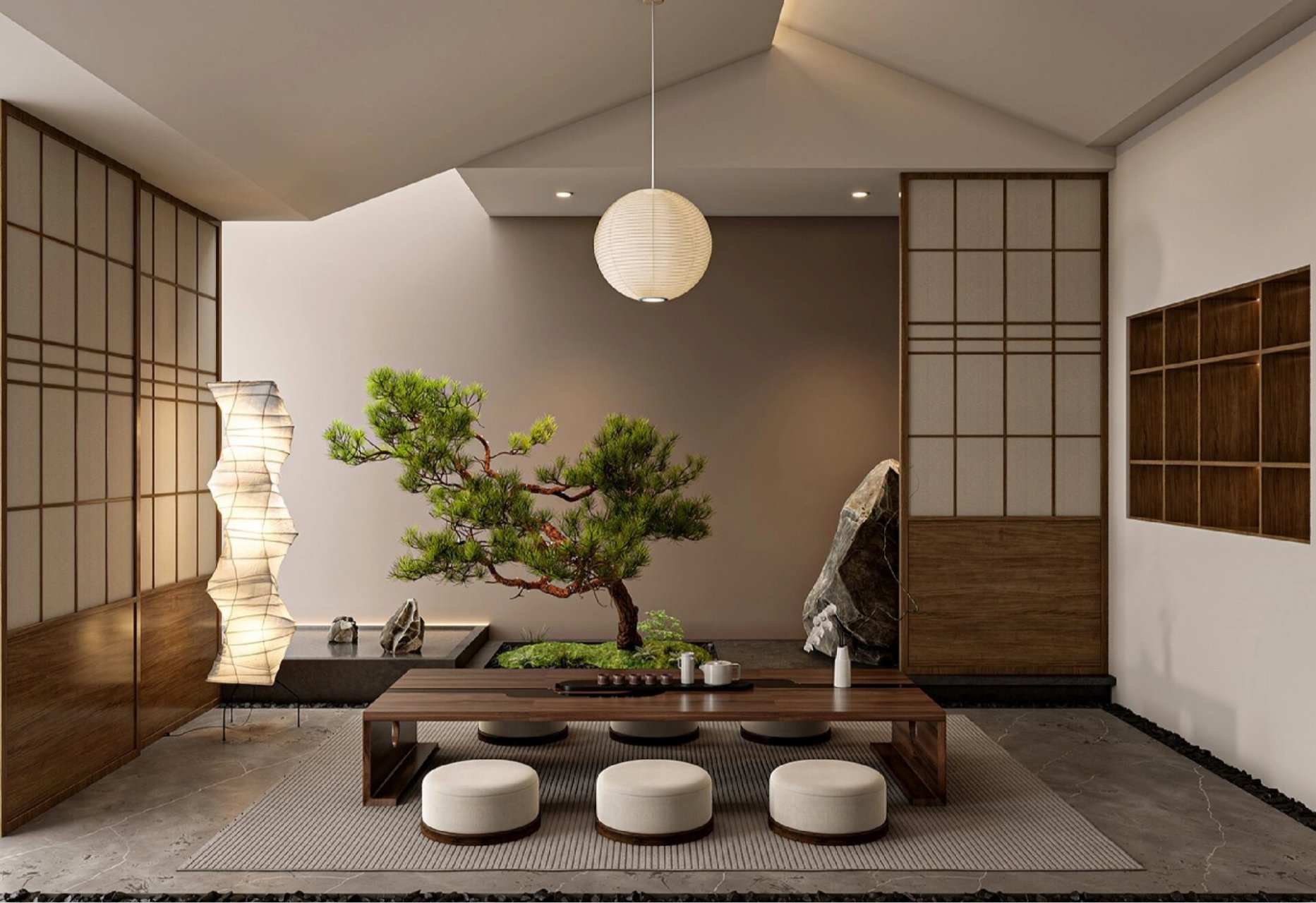 12款茶室设计92静谧清雅,地下室茶室设计 [茶室设计案例分享]95