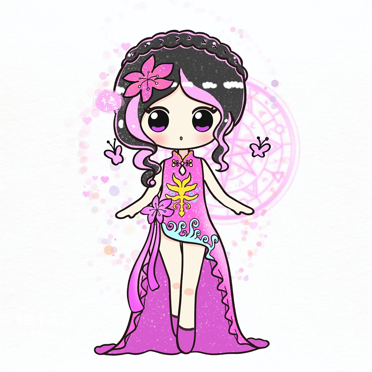 叶罗丽 卡通简笔画 q版萌萌合集 叶罗丽小合集 q萌叶罗丽娃娃 原创