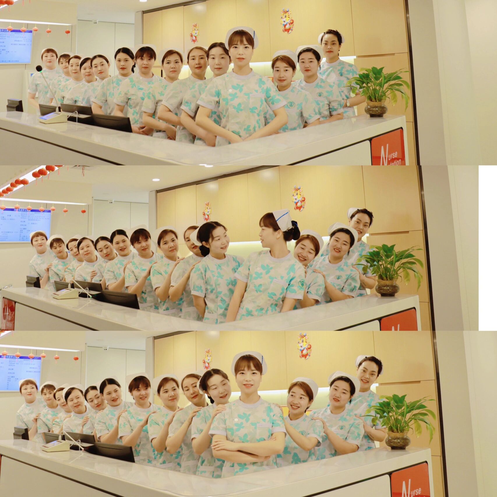 第一次拍摄护士集体照是尝试也是挑战  第一次拍摄护士集体照,小姐姐