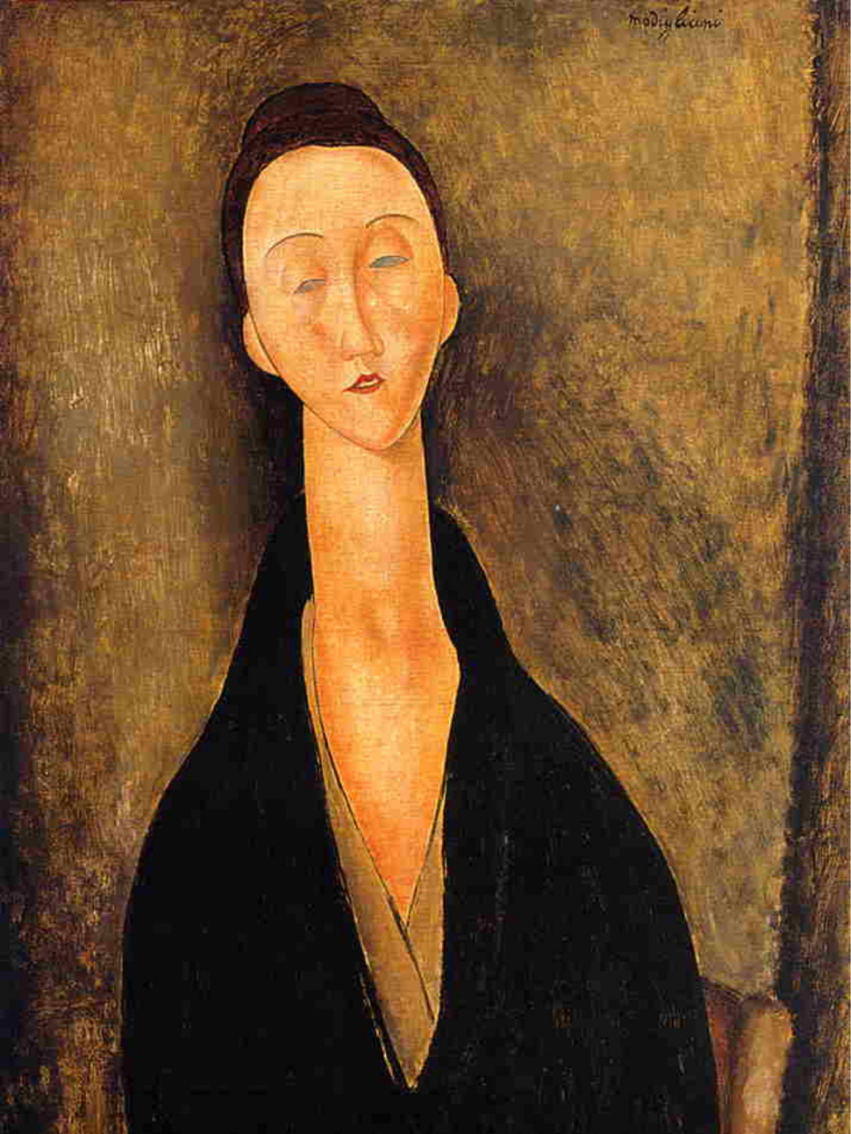 今天你看画了吗|"无眼女神"—莫蒂里安尼 96 "我只有认识了你的灵魂