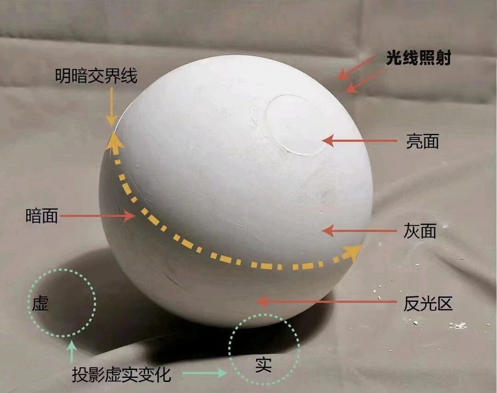 一分钟了解"三大面五大调" 大道至简,画好圆球体是素描的入门科目