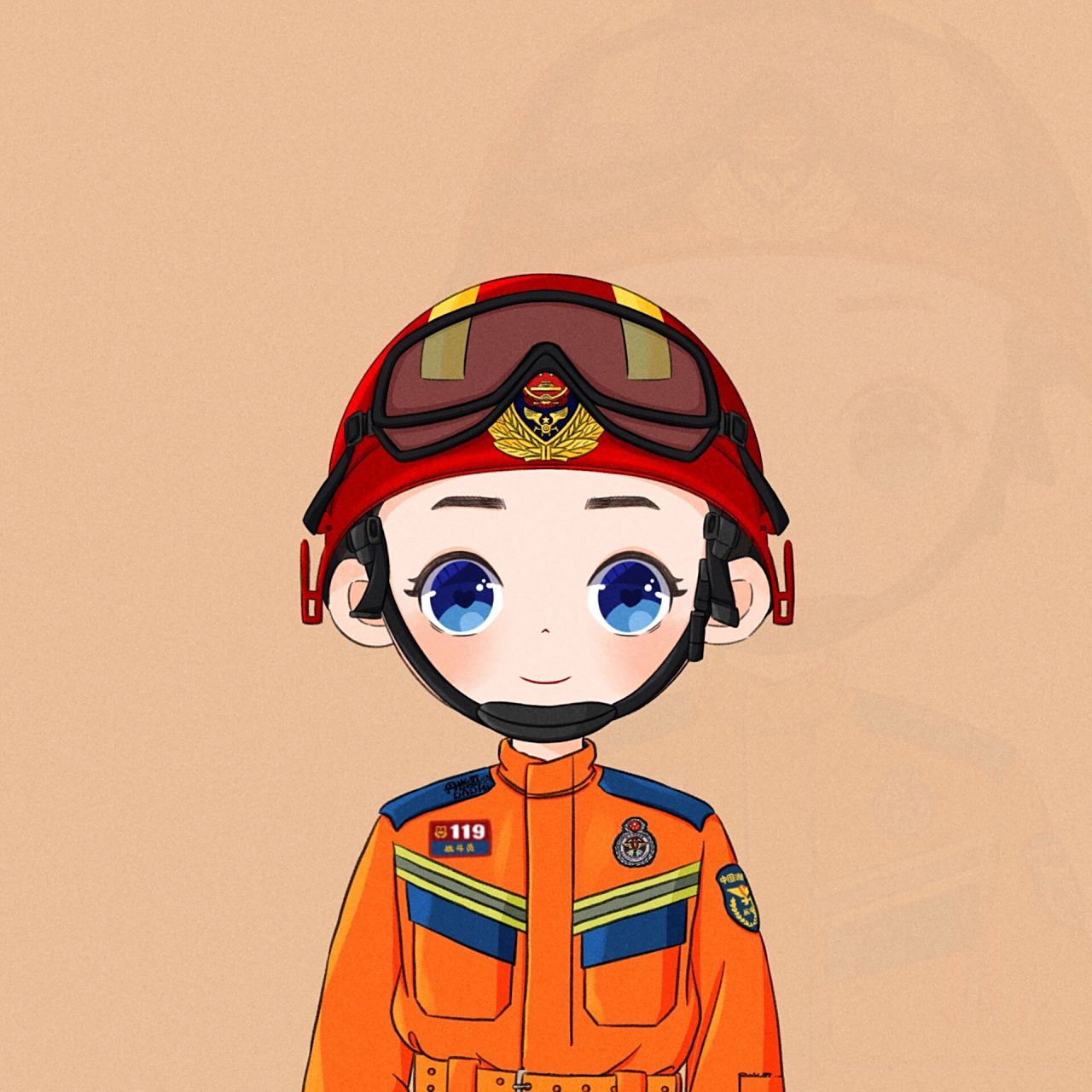 q版消防员头像|q版蓝朋友头像|q版情侣头像 以凡人之躯,比肩神明.