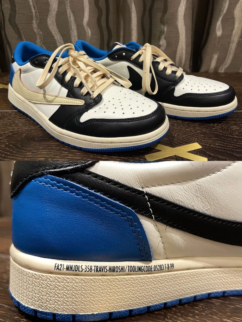 nike7315倒钩|三方联名款到手啦 ts x 藤原浩x aj1low 三方联名款