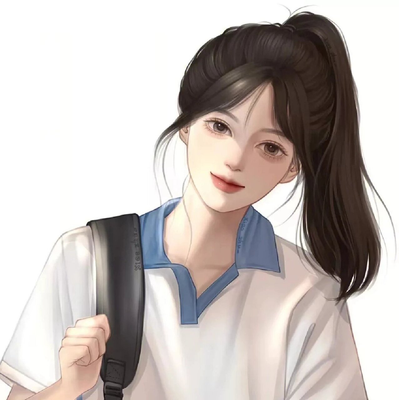 学院风动漫女头,无水印