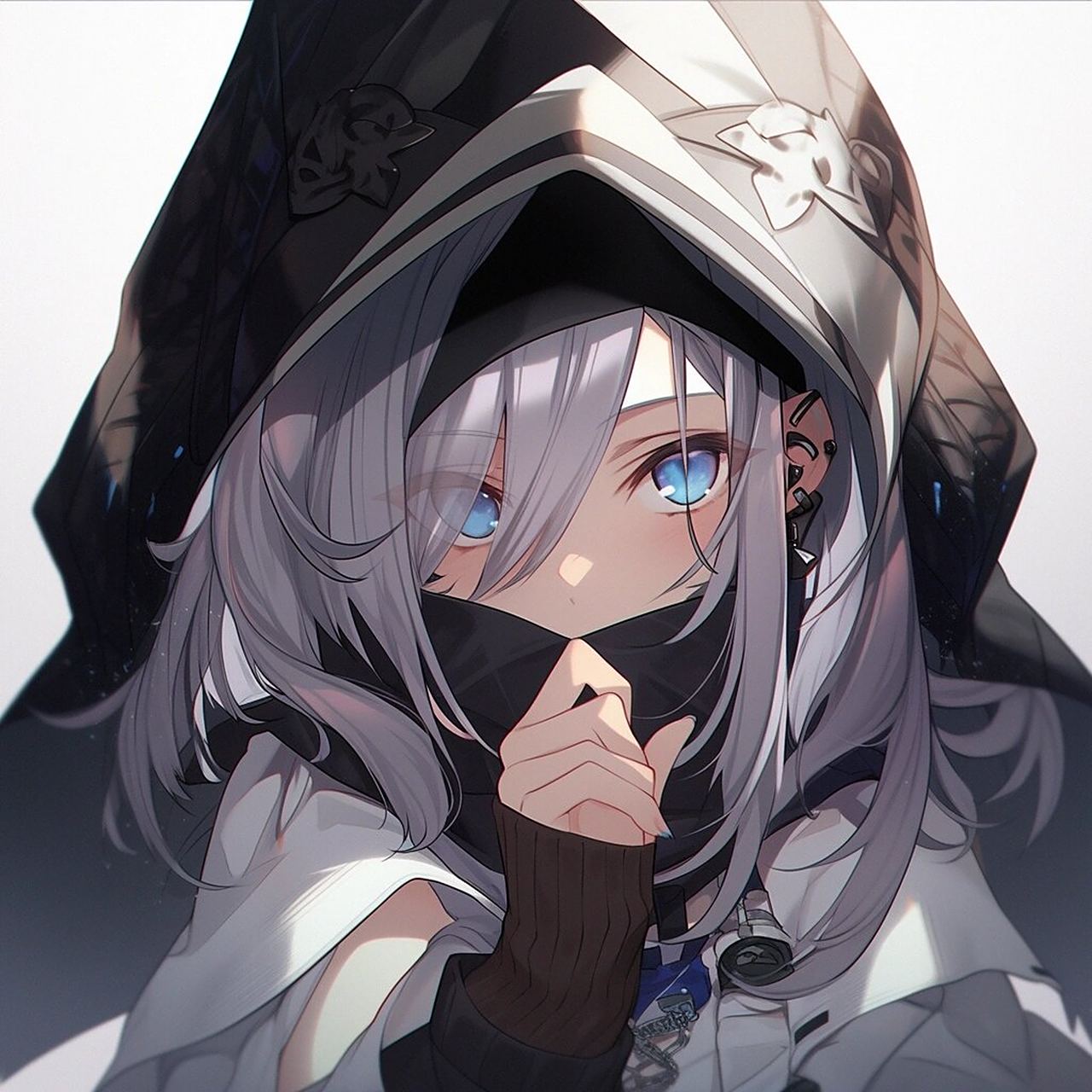 银发蓝瞳小众女生头像 #好看头像# #动漫女生头像# #动漫头像# #ai