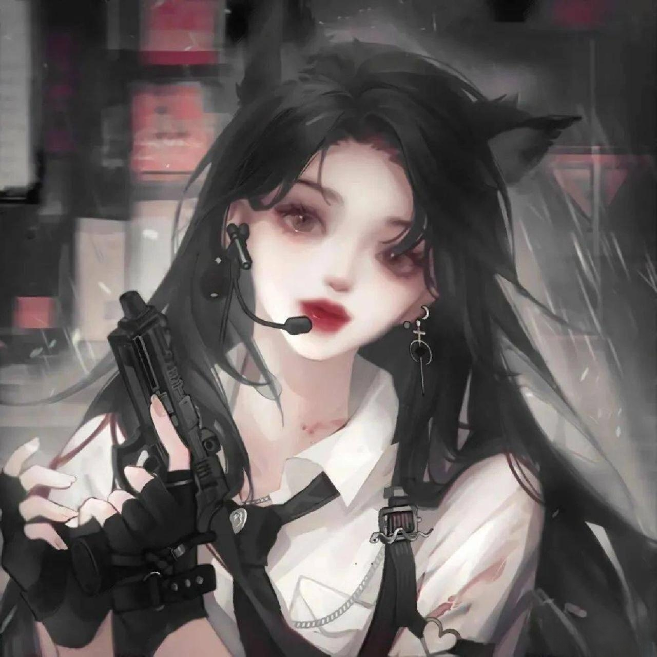 暗黑系女生头像