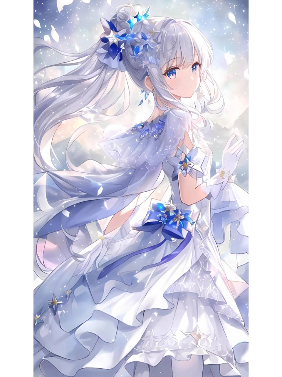 银白色系少女 银白系的来了.浅银白系主题的二次元小姐姐高清壁,你喜