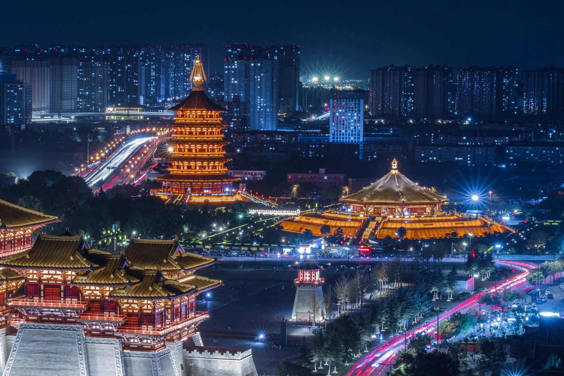 洛阳应天门夜景 机位就不分享啦,真的是太美了