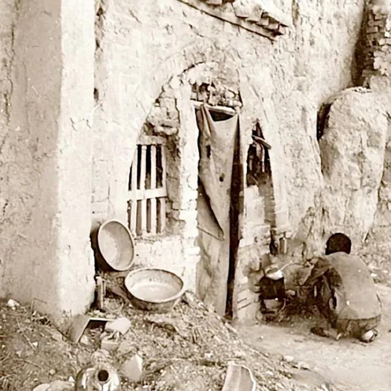 这张老旧照片拍摄于1939年的中国北方农民生活的照片,当时西北和北方