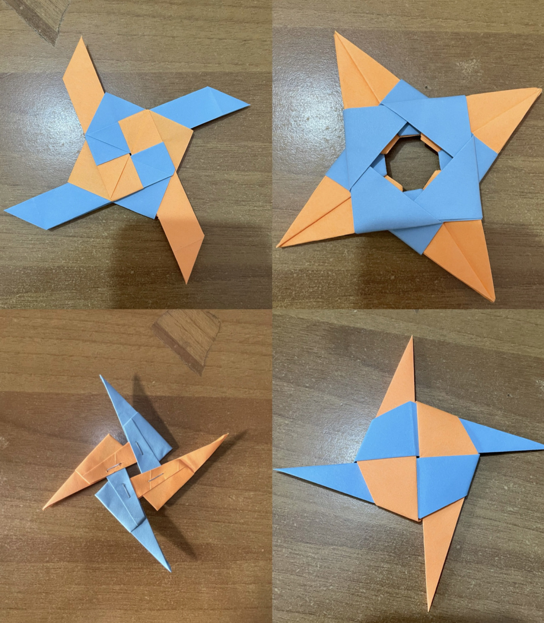 22种纸飞镖 买了一些正方形的小彩纸,原本只想折一些圣诞礼物外包装的