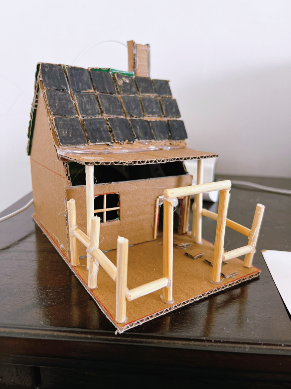 幼儿园手工作业之古建筑房屋 老师又给家长出难题,不过盖房子这事还得