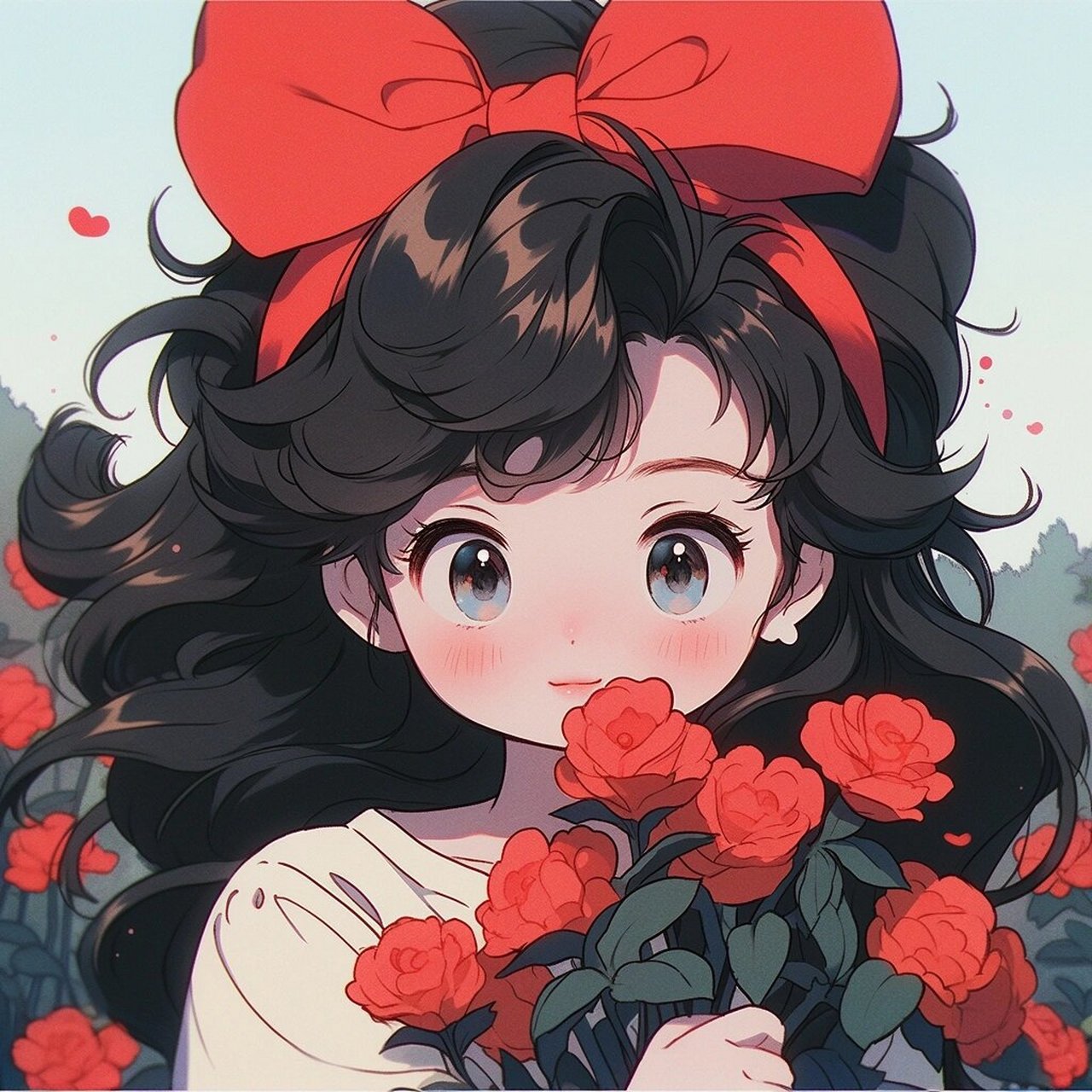 手捧花情头 | 带着鲜花走向你 #ai绘画有点东西# 别着急,总有人手捧