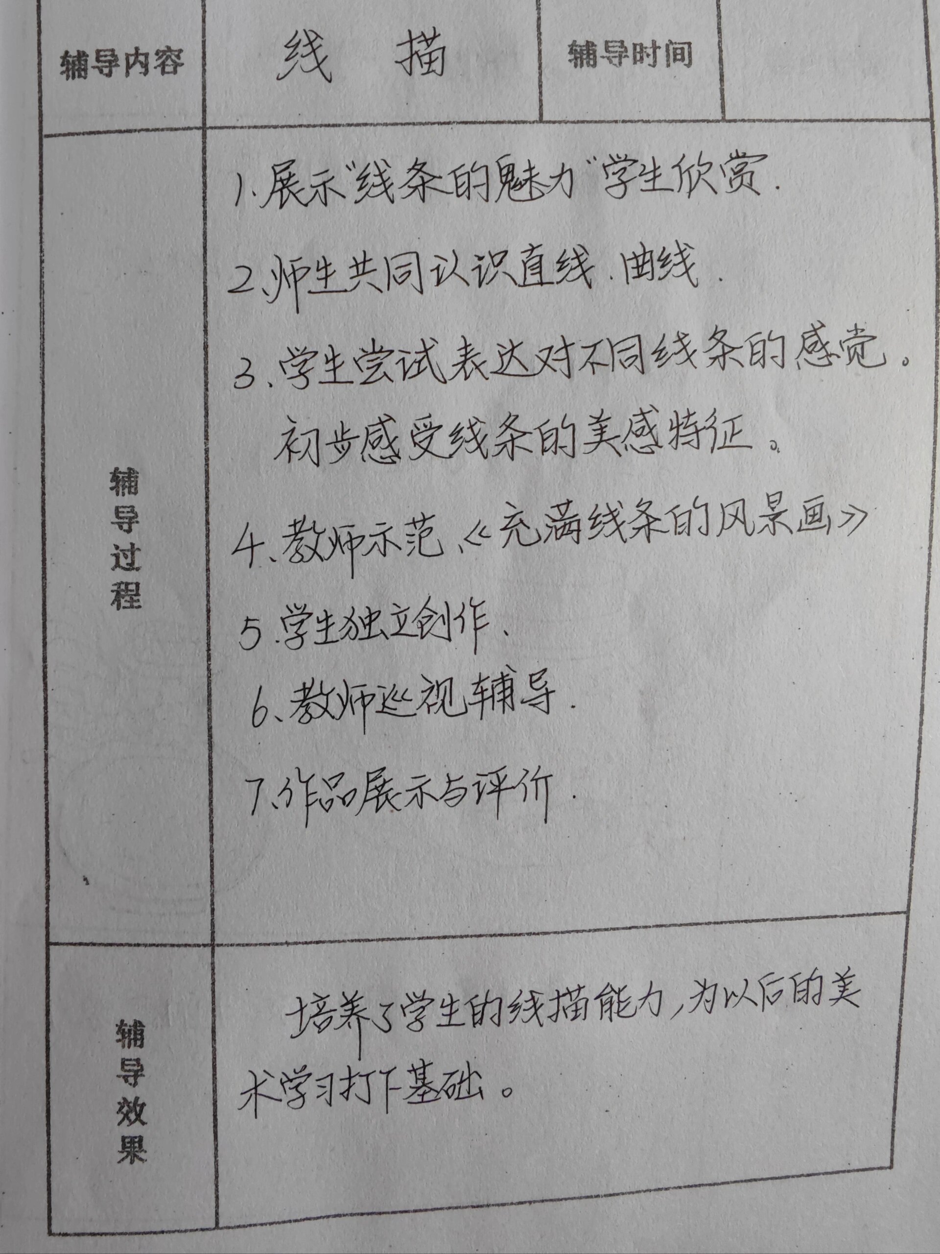 课后服务记录表填写