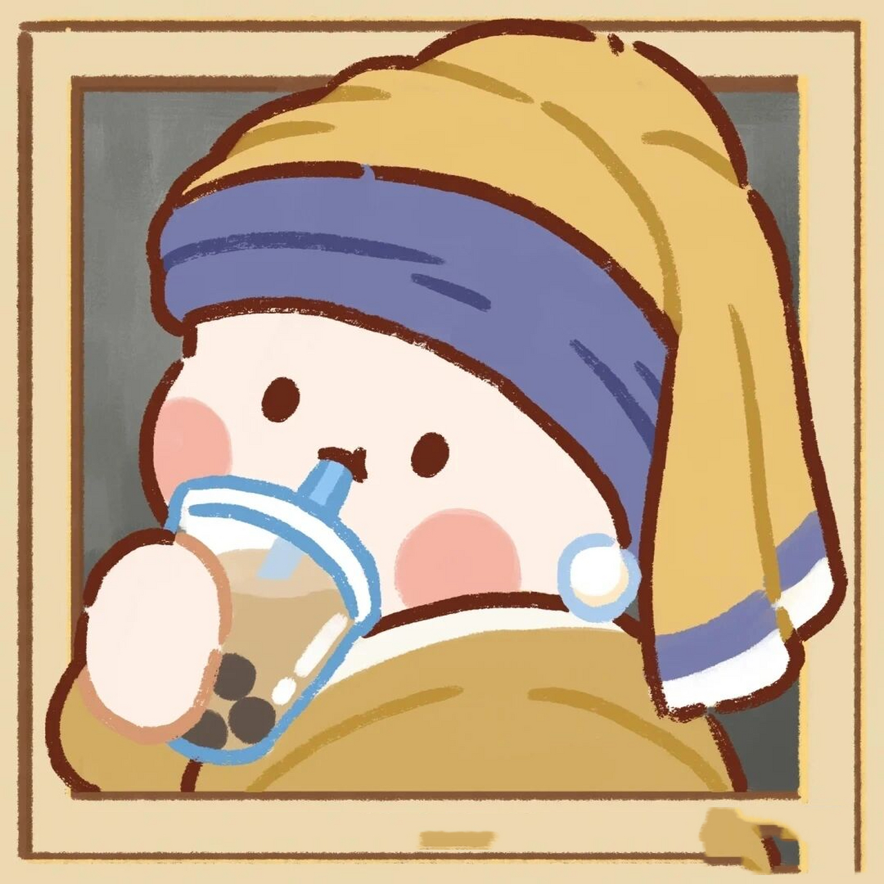 可爱油画动漫女生头像