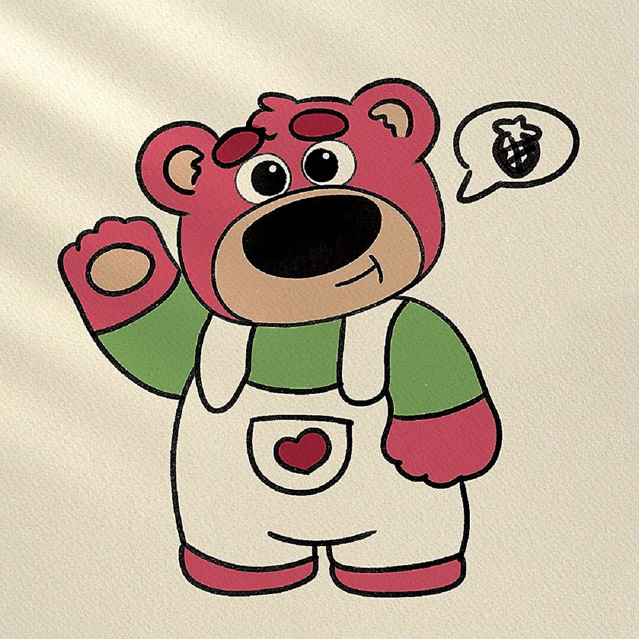 草莓熊简笔画‖(28) #简笔画教程# #简笔画# #画个简笔画# #可爱简笔