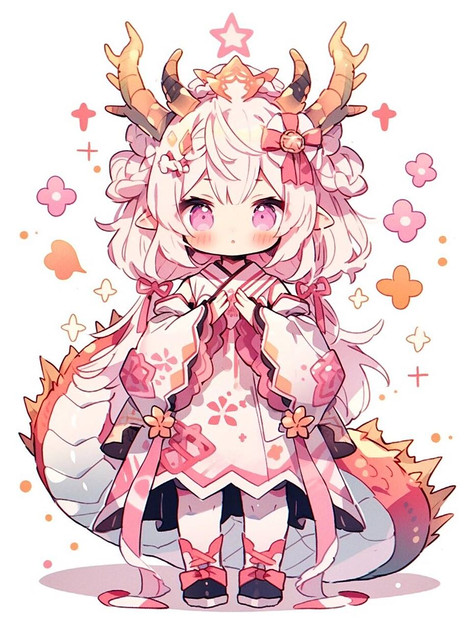 q版龙拟人小萝莉  夏日滤镜