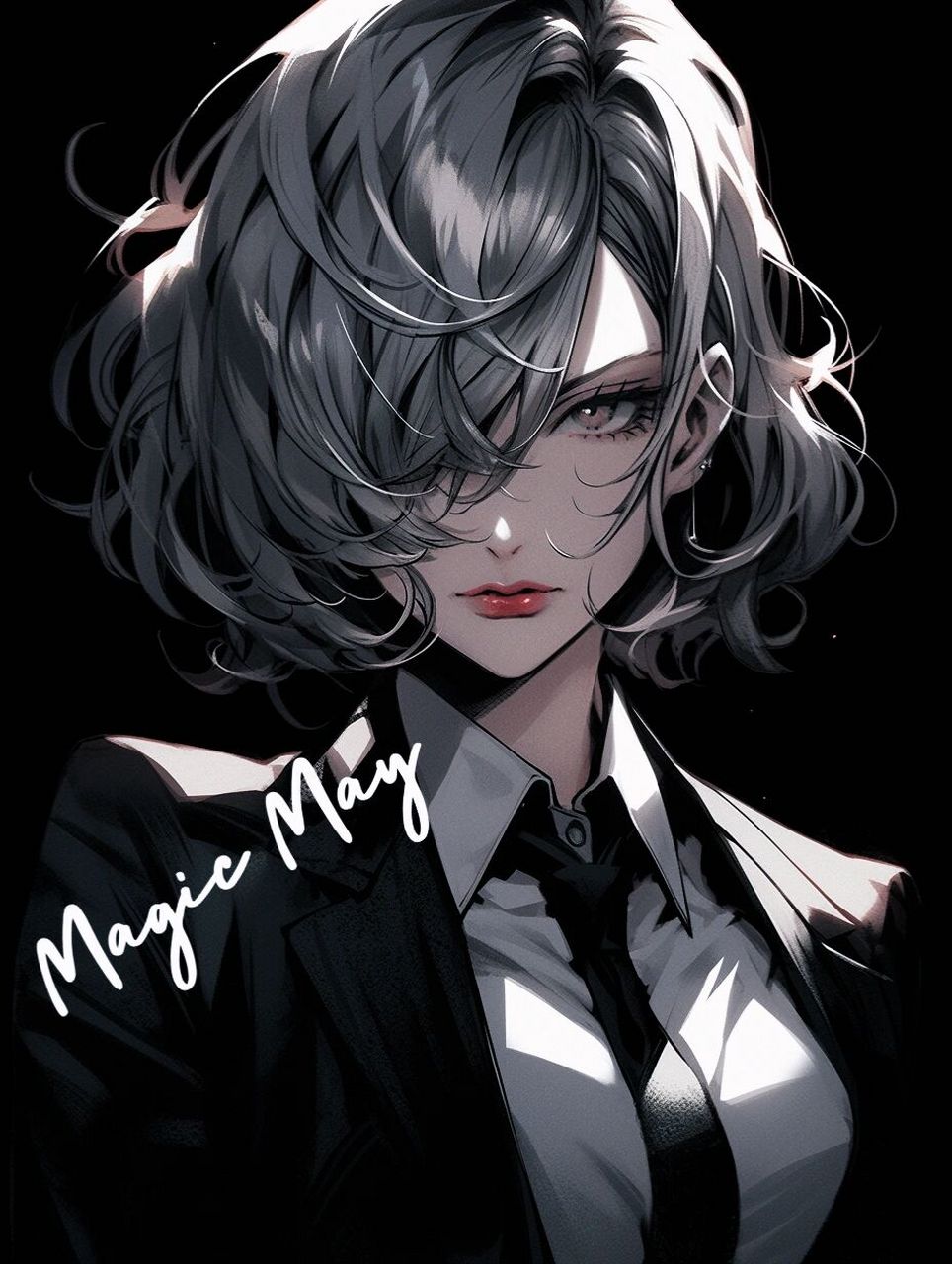 9908 接下来,我要给大家推荐一款非常帅气的女生头像——西装暴徒