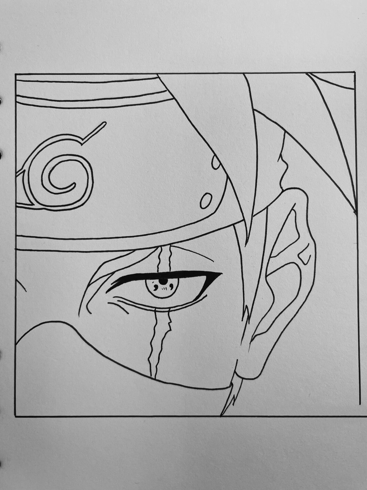 手绘|火影忍者·卡卡西 附线稿过程