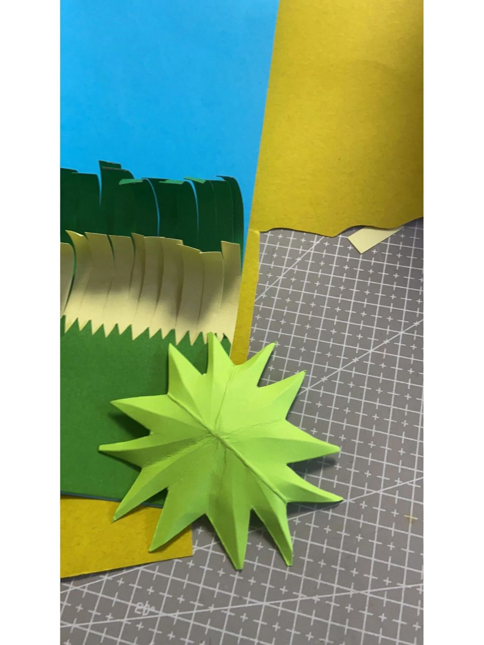 荷塘纸浮雕 快乐的一只小青蛙90,简单好看的纸浮雕来了作品临摹做了