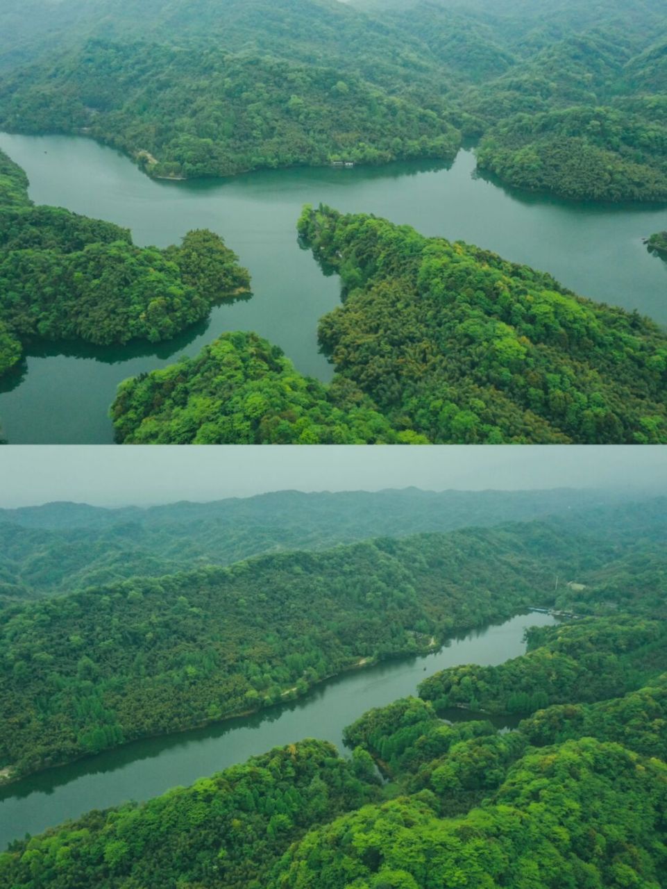 莲花湖水库很大 横跨都江堰和彭州两地,这次找了野地方 优点就是无人