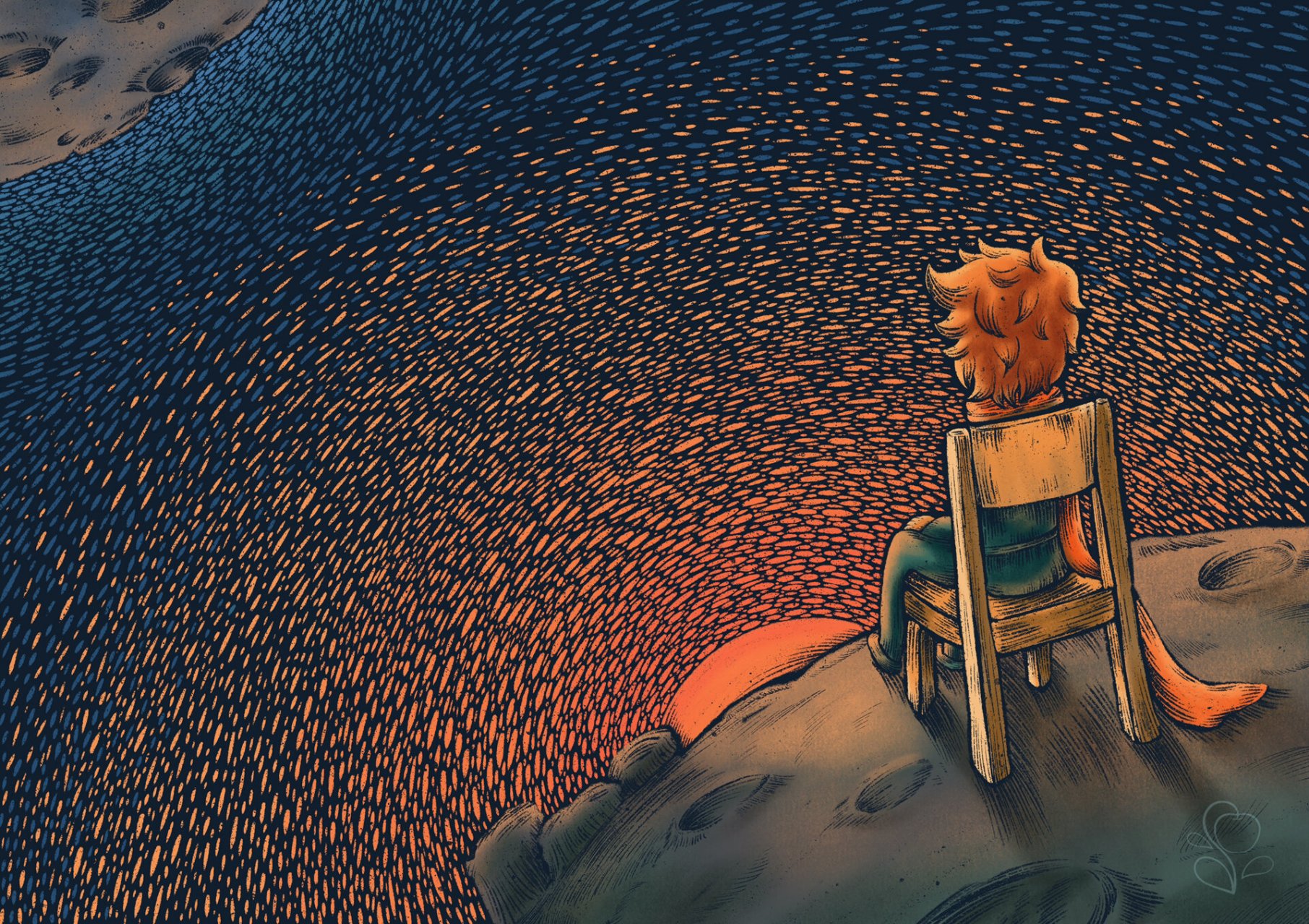 小王子系列绘本插画   这本来是写给大人看的书,但很多大人看不懂