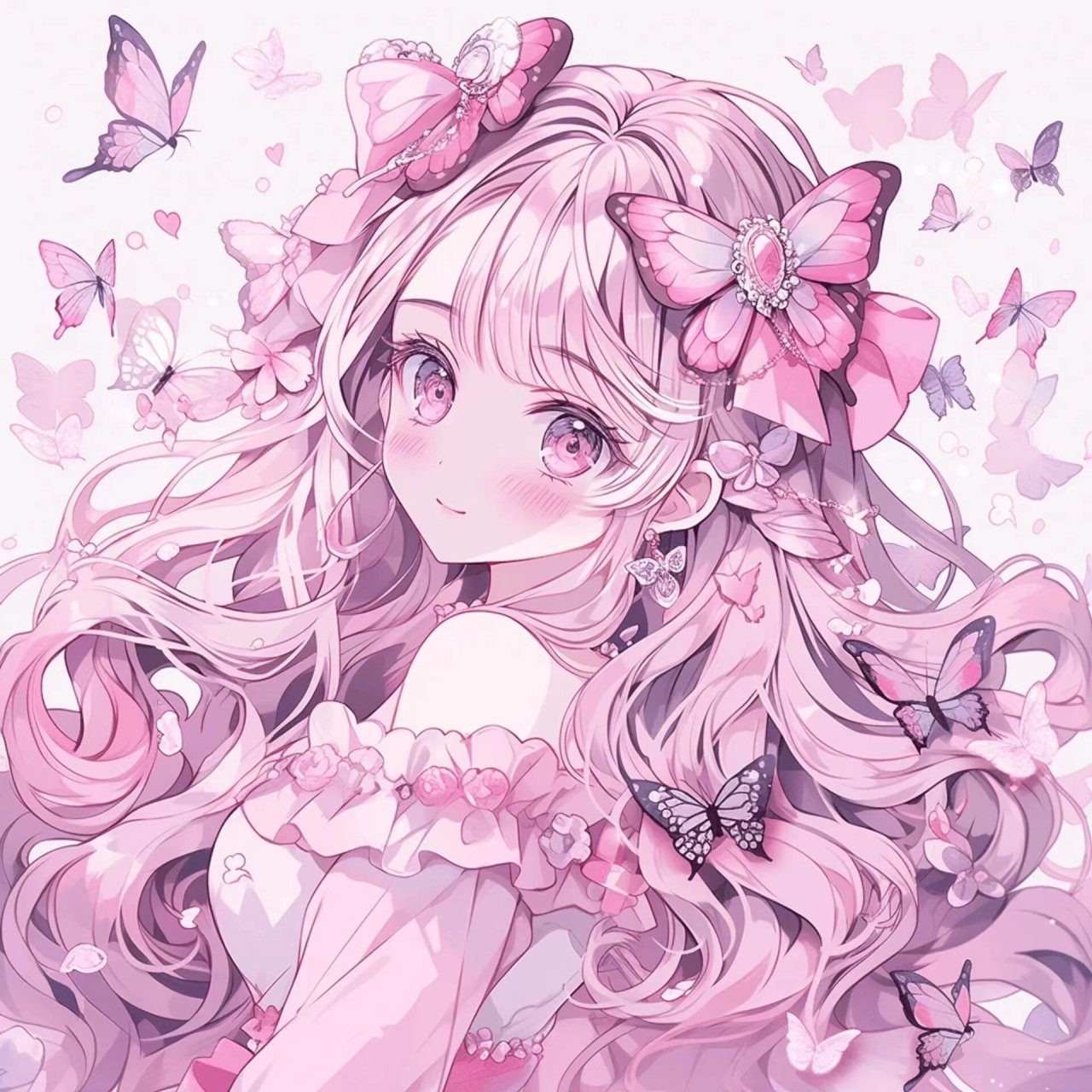 动漫二次元美少女头像79温柔紫 可爱中又带着气质!