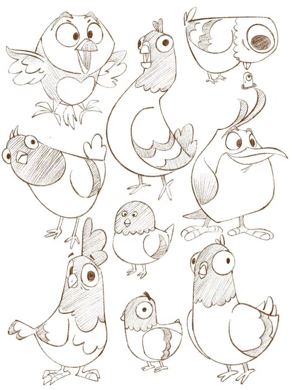 零基础学插画 | 小动物画法day4 | 画小鸡 最近被mitchleeuwe 洗脑了