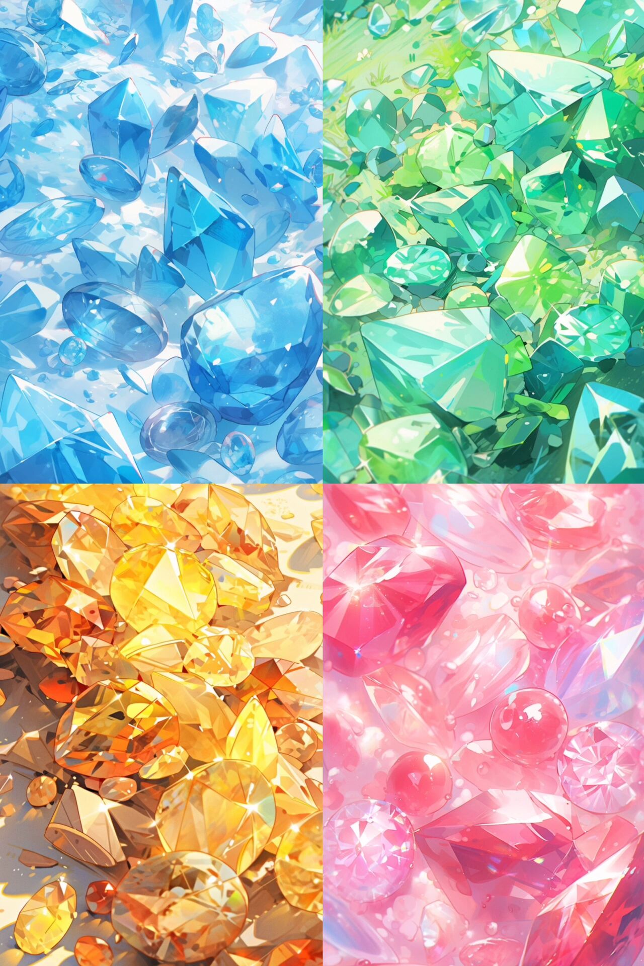 晶莹剔透的宝石壁纸96aigc