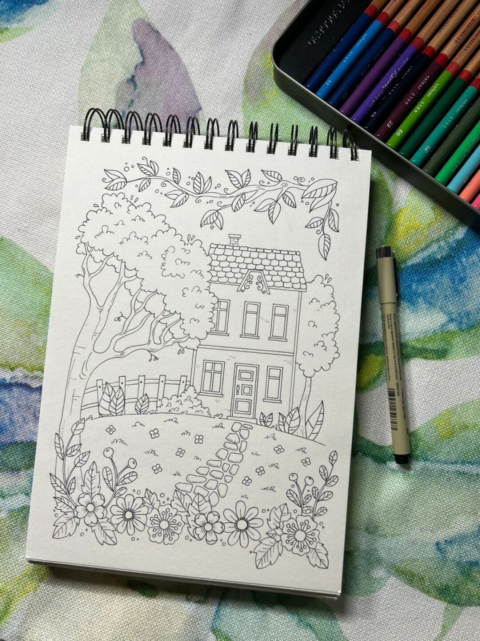 小房子线稿(手绘临摹) #手绘# #简笔画# #插画# #手绘临摹# #线稿