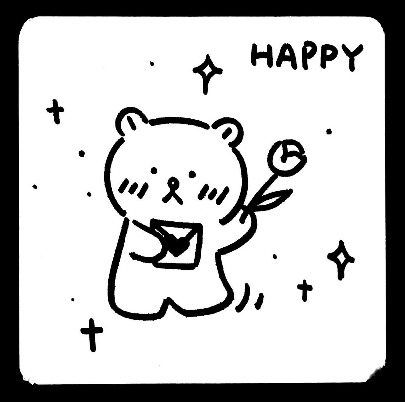 手绘生日简笔画贺卡Ⅰ超级可爱的小卡片