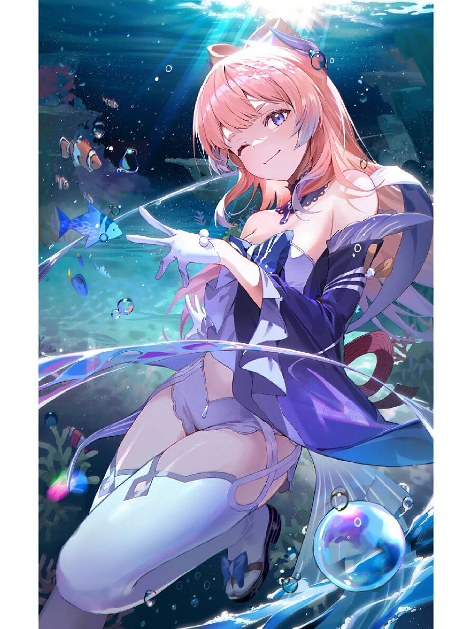 二次元美图|《原神》珊瑚宫心海 获取原图请私作品整理自pixiv,侵删