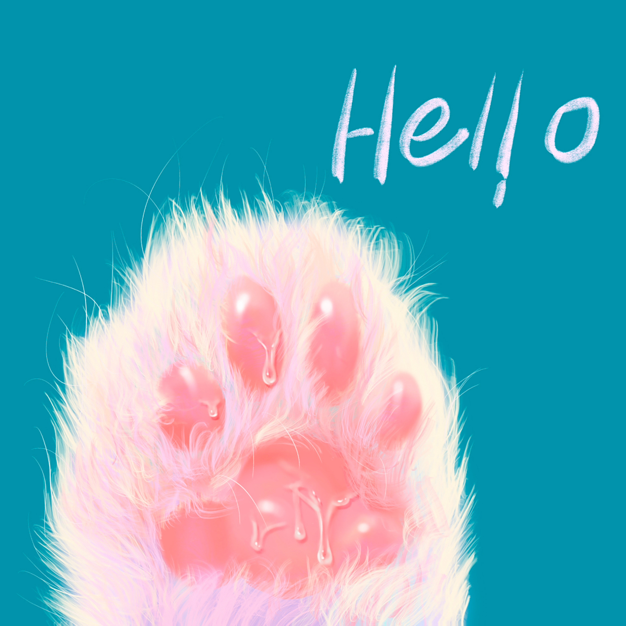 简单画一个可爱到爆炸的猫咪肉爪