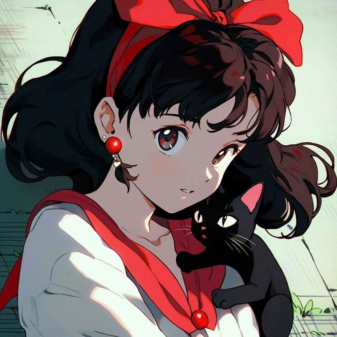 复古小魔女头像|midjourney