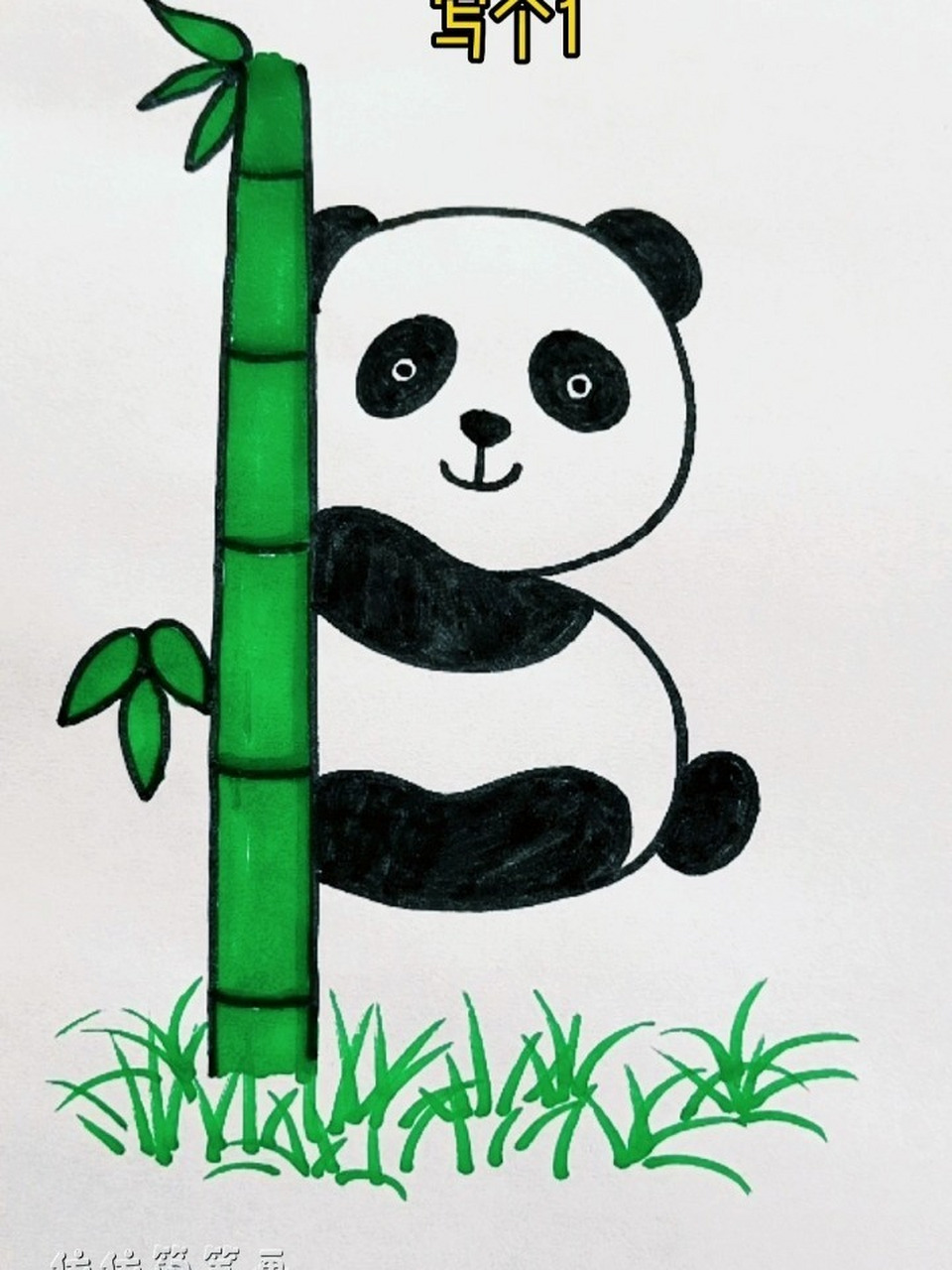 可爱的大熊猫画一等奖图片