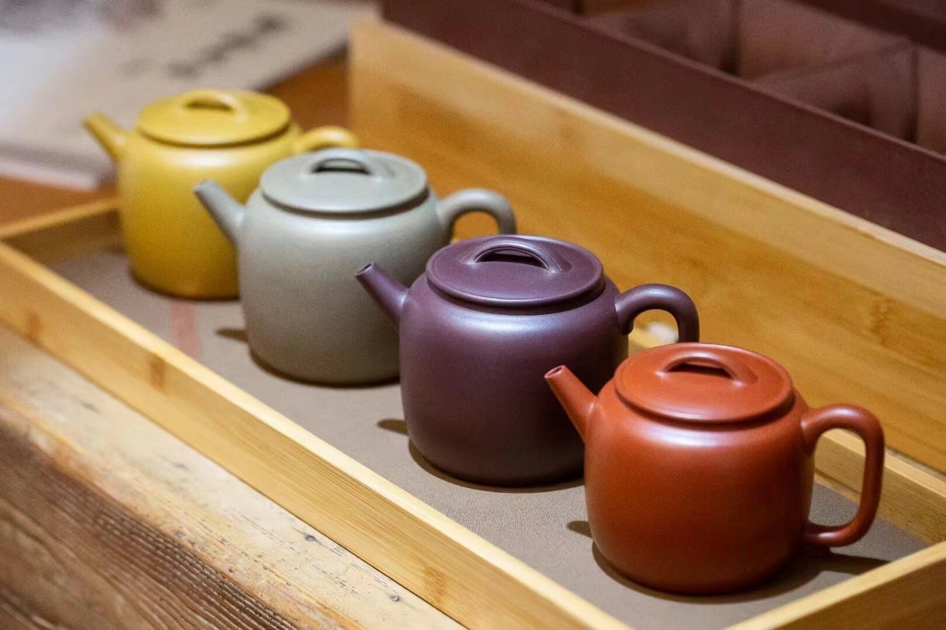 范君华紫砂壶 范君华老师作品.范泽锋大师设计.一套4