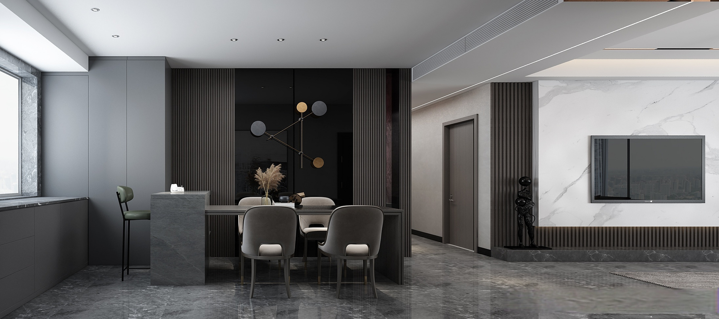 140㎡意式极简风设计案例来一啵#装修案例分享# #唐山