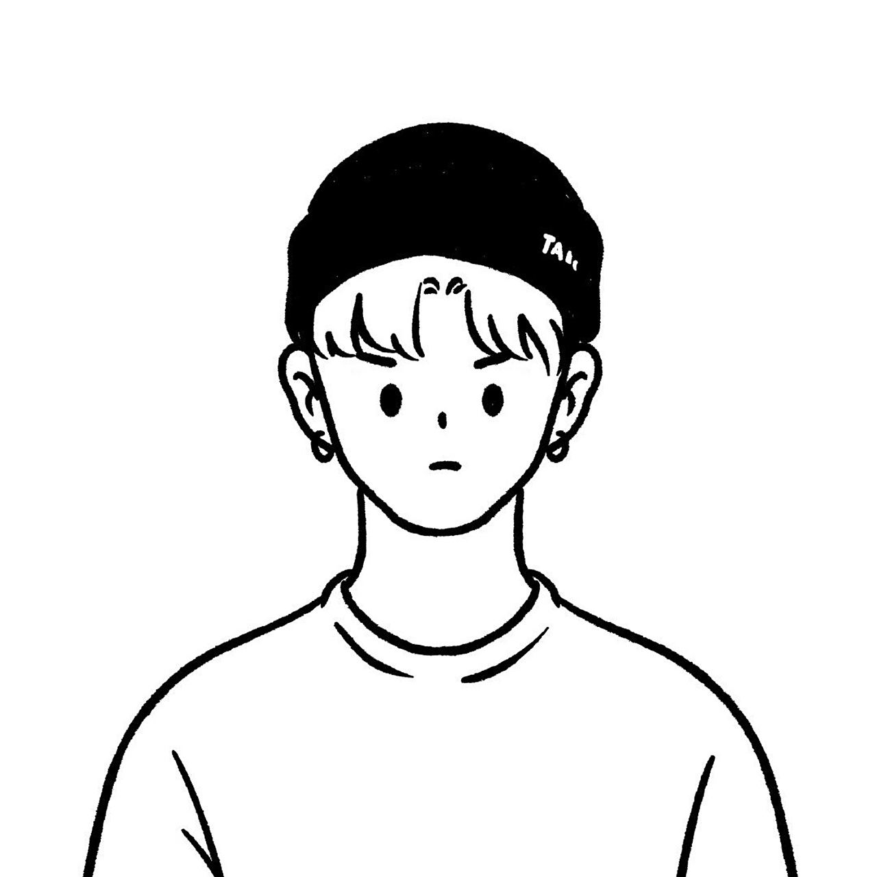 简约黑白头像 男生头像