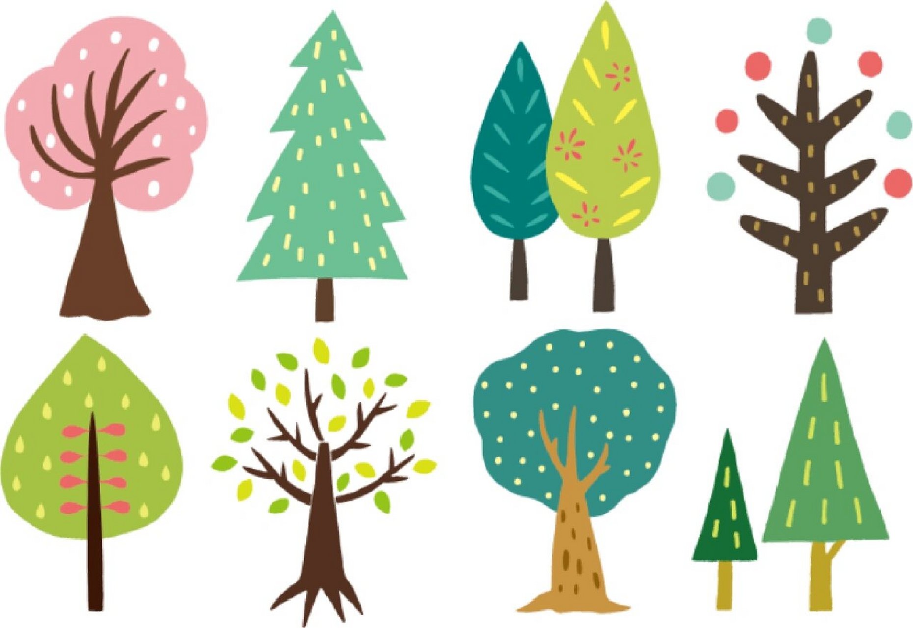 免扣素材|卡通插画类树木素材(小白适用) 哈喽~大家好呀,我是小墨呀