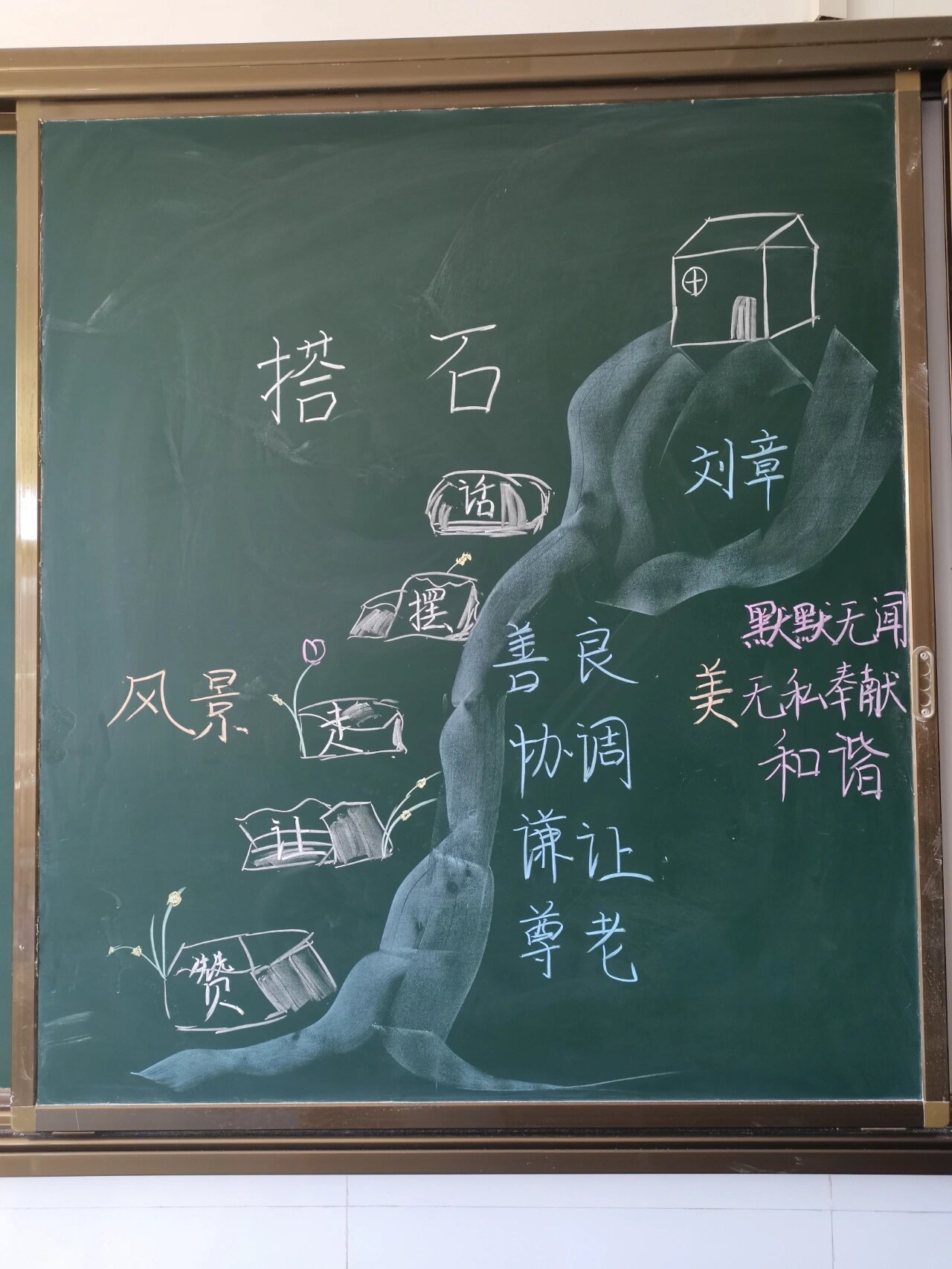 五年级语文上册《搭石》 #小学语文板书设计# #语文笔记# #五年级上册
